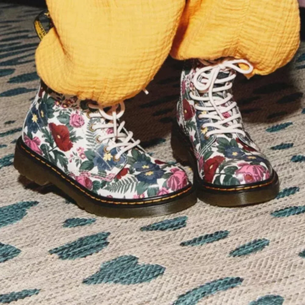 Dr. Martens 1460T English Garden Leather Lace Up Boots